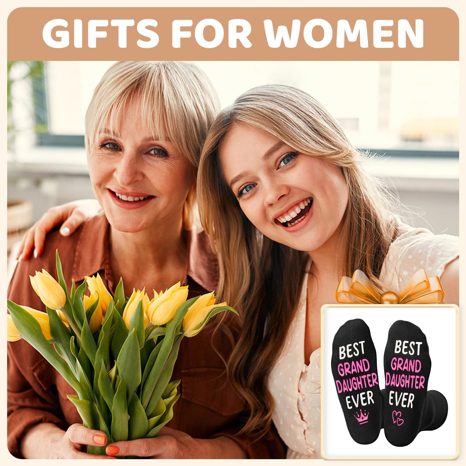 HAPPYPOP Mothers Day Socks - Gifts for Grandma Daughter, Sister Cousin Daughter in Law Socks - Image 6