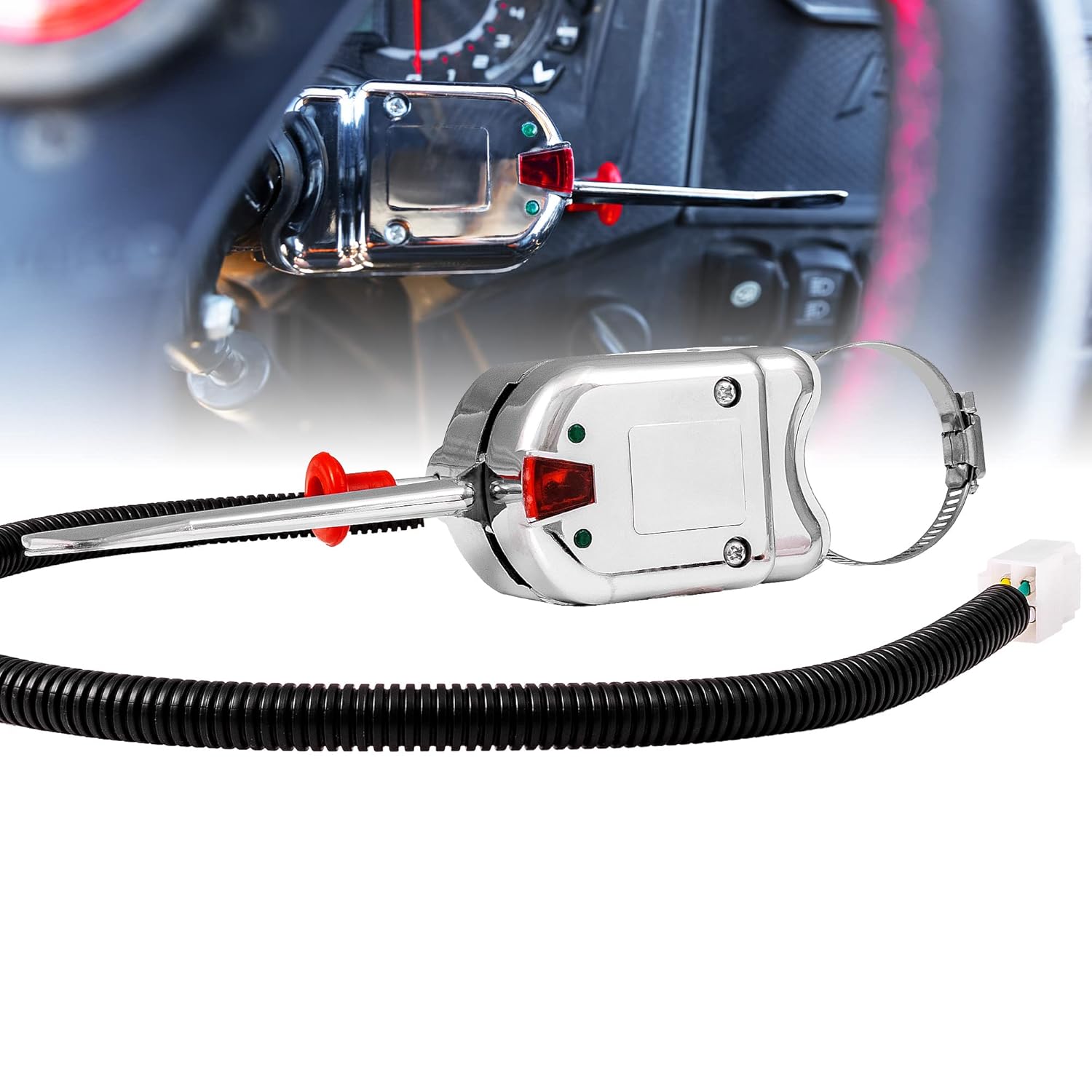 True MODS Smart Turn Signal Switch Steering Column Lever for Street Hot Rod UTV ATV [Street-Legal] [Universal Fitment] [Integrated Flasher Relay] [Easy to Install] Marker Light Dune Buggy Sand Rail
