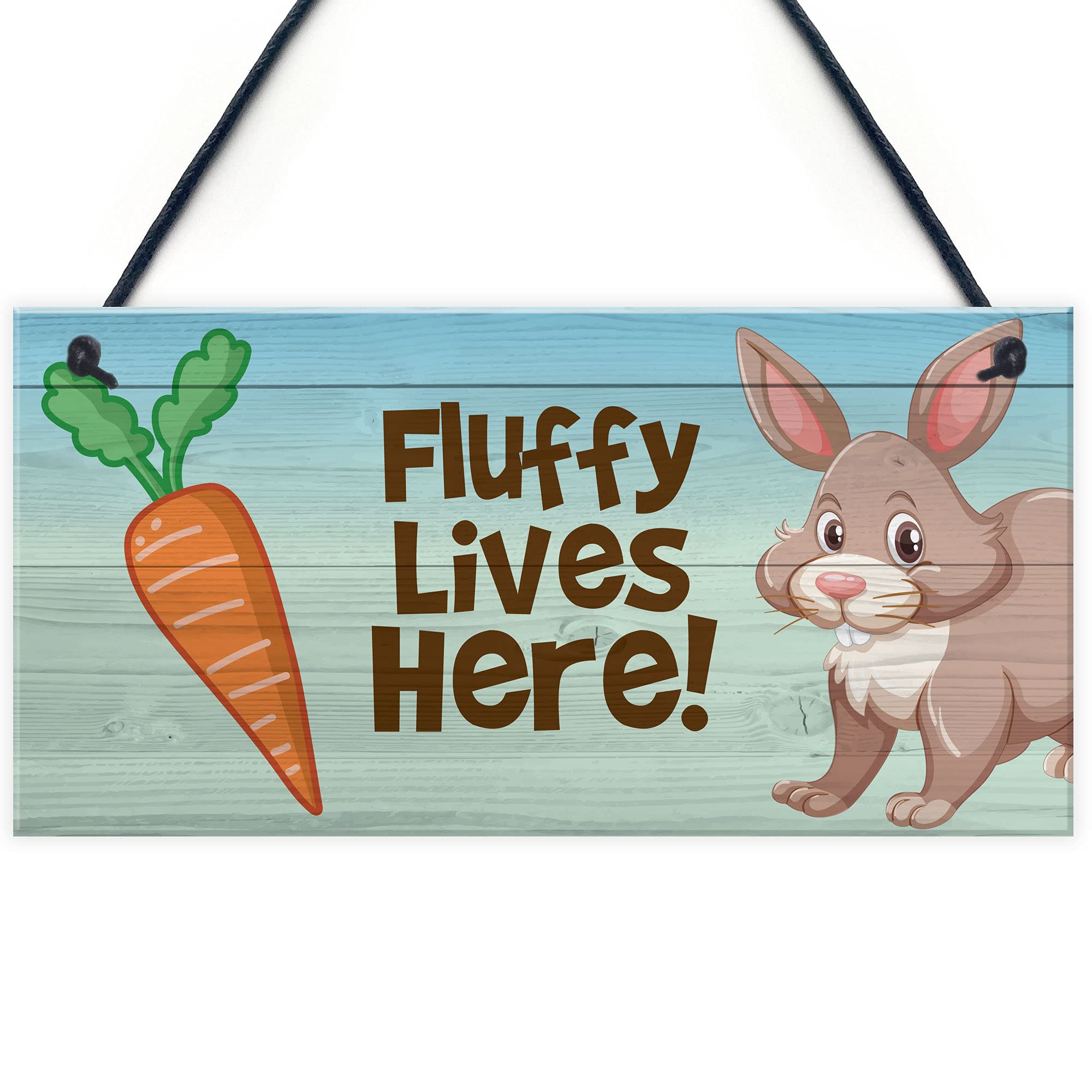 Red Ocean Personalised Pet Rabbit Sign Hutch Accessories Animal Lover Gifts Pet Accessories
