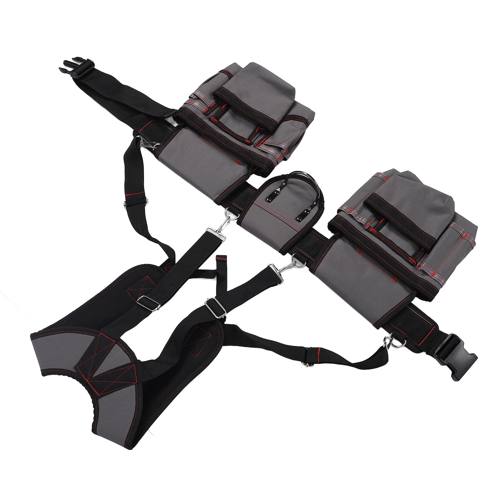 Cinturón de Herramientas para Hombre, Cinturón de Artesano, Bolsa de Herramientas Magnética para Hombre, Bolsa de Herramientas Extraíble y Ajustable para Electricistas, Carpinteros