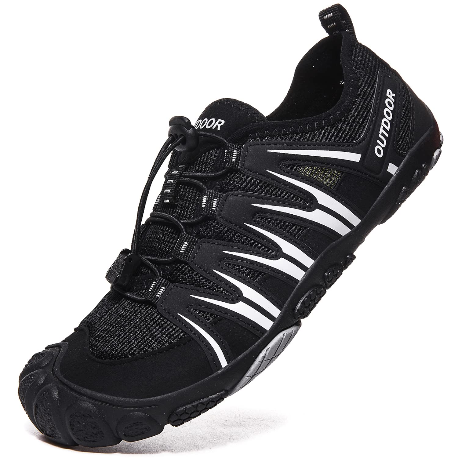 Dhinash Escarpines para Hombre Barefoot Zapatos de Agua Secado Rápido Antideslizante Zapatillas de Agua Aire Libre Zapatillas de Deportes Acuáticos Zapatos de Playa Verano 36-46EU