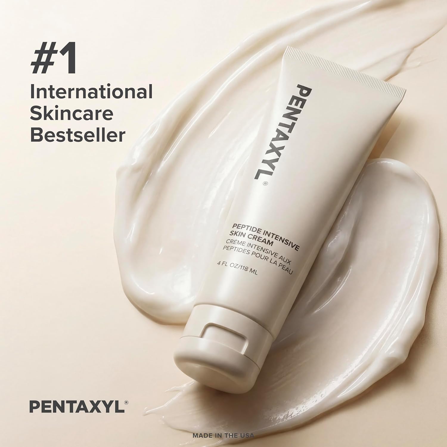 Peptide Cream — Matrixyl®, Acetyl Hexapeptide-8 & Palmitoyl Oligopeptide to Smooth Fine Lines & Firm-Looking Skin, Fragrance-Free, 4 fl oz (118 mL)