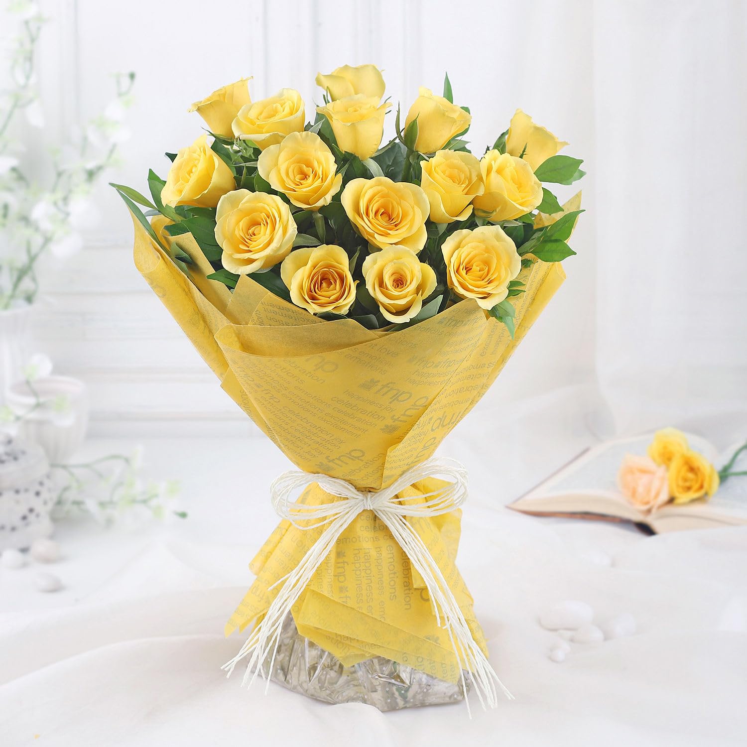 fnp Sunshine Love Rose Bouquet For Birthday Gift, Anniversary Gift, Women's Day Gift, Valentine's Day Gift & Gift For Special Occasion, Wedding Flower Bouquet, Fresh Flower Wedding Gift-image-8