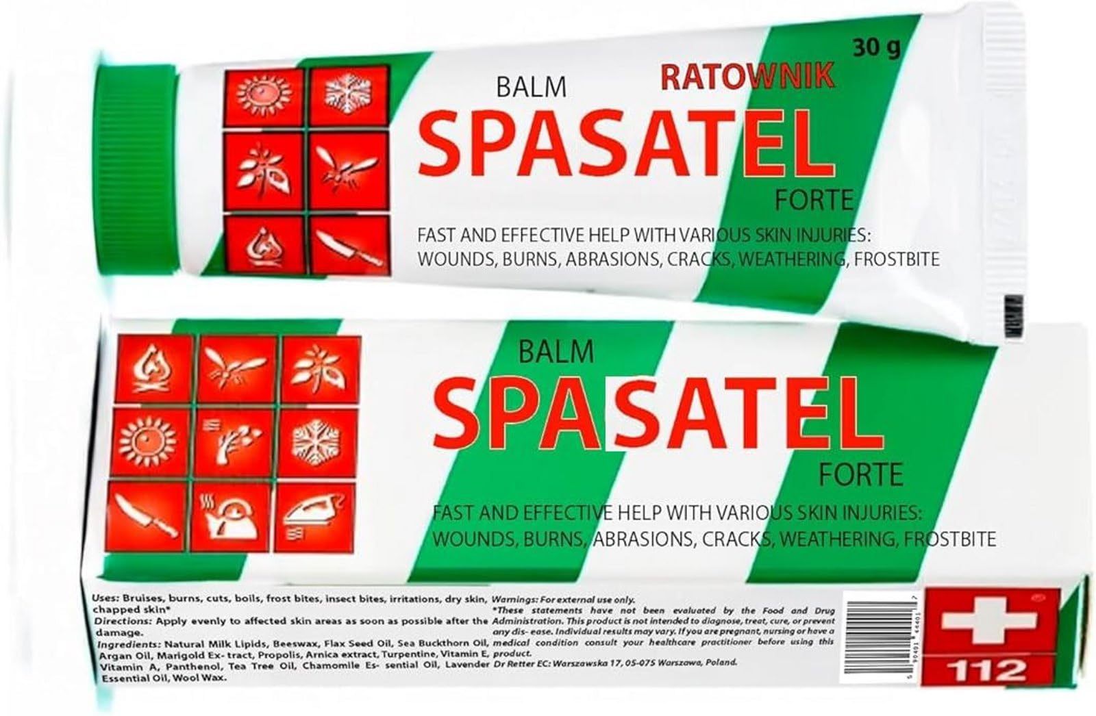 30gr Spasatel Forte First Aid Ointment Balm Cream Maz Salbe SOS First Aid for Burns and Cuts Treatment of Wounds Skin Care