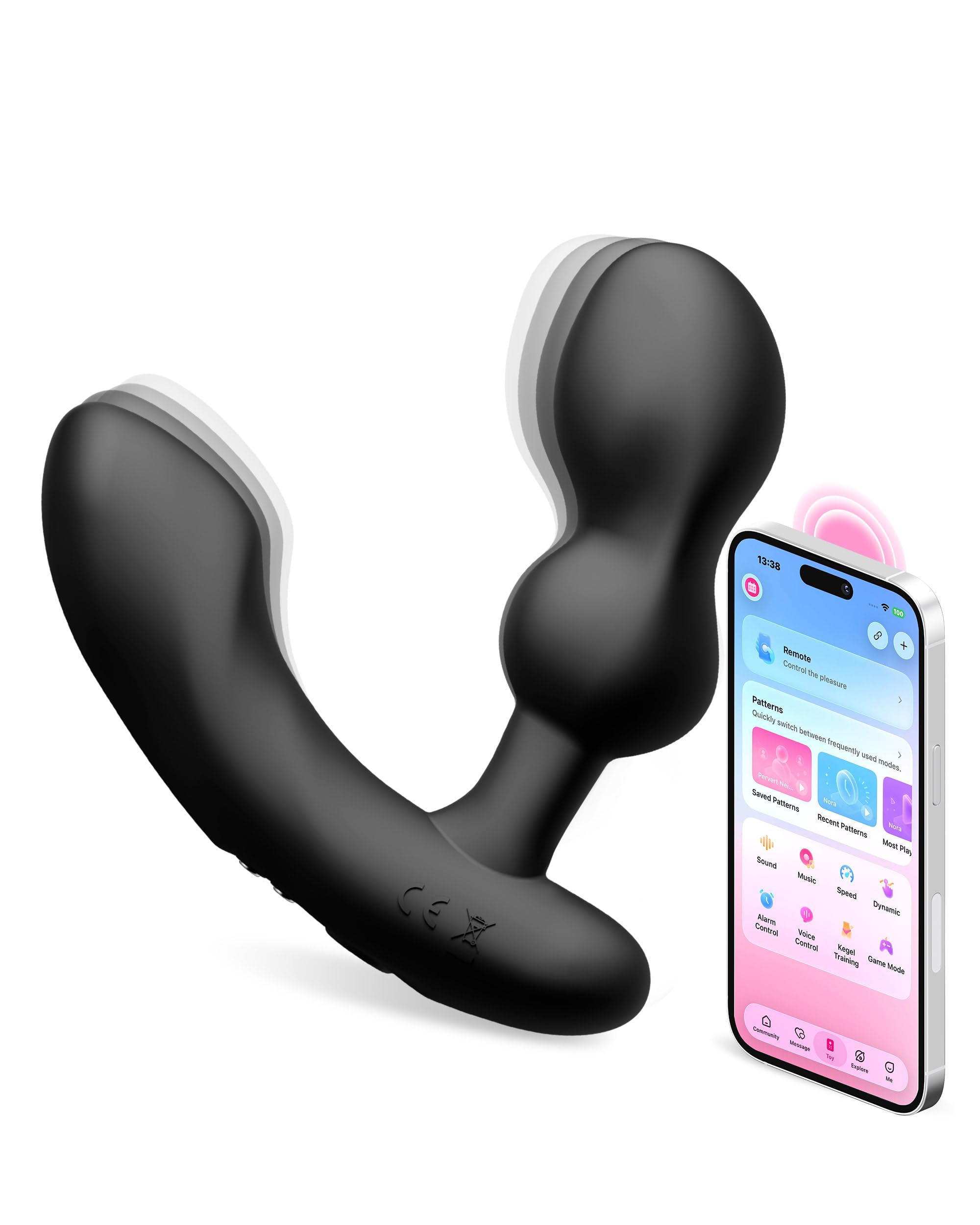 LOVENSE Edge 2 Masseur de Prostate Vibrant Homme Plug Anal Col Ajustable | Stimulateur Prostate via Application Bluetooth, Double Moteur, IPX7, Vibromasseur à Modes Personnalisés
