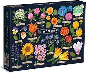 Galison - Edible Flowers 1000 Piece Jigsaw Puzzle for Adults