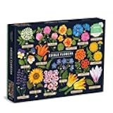 Galison Edible Flowers Puzzle, 1000 Pieces, 27” x 20” – Difficult Jigsaw Puzzle with Colorful Floral Artwork and Educational Design – Thick, Sturdy Pieces, Challenging Family Activity