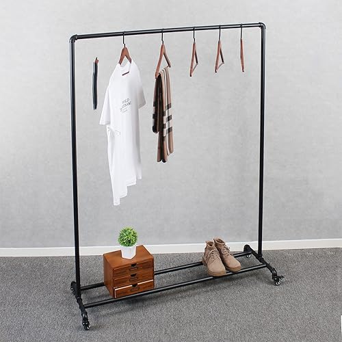 Miniatura 5 de OUBITO Estante de ropa de tubería industrial,Moden Comercial Grado Pipe Clothes Racks,Estante de almacenamiento,Estante de exhibición al por menor