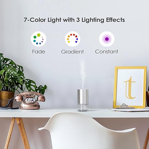 Miniatura 5 de Airversa Difusor sin agua de aceite esencial de 3.4 fl oz de capacidad, máquina de aire para aromaterapia en el hogar, nebulizador de metal premium,