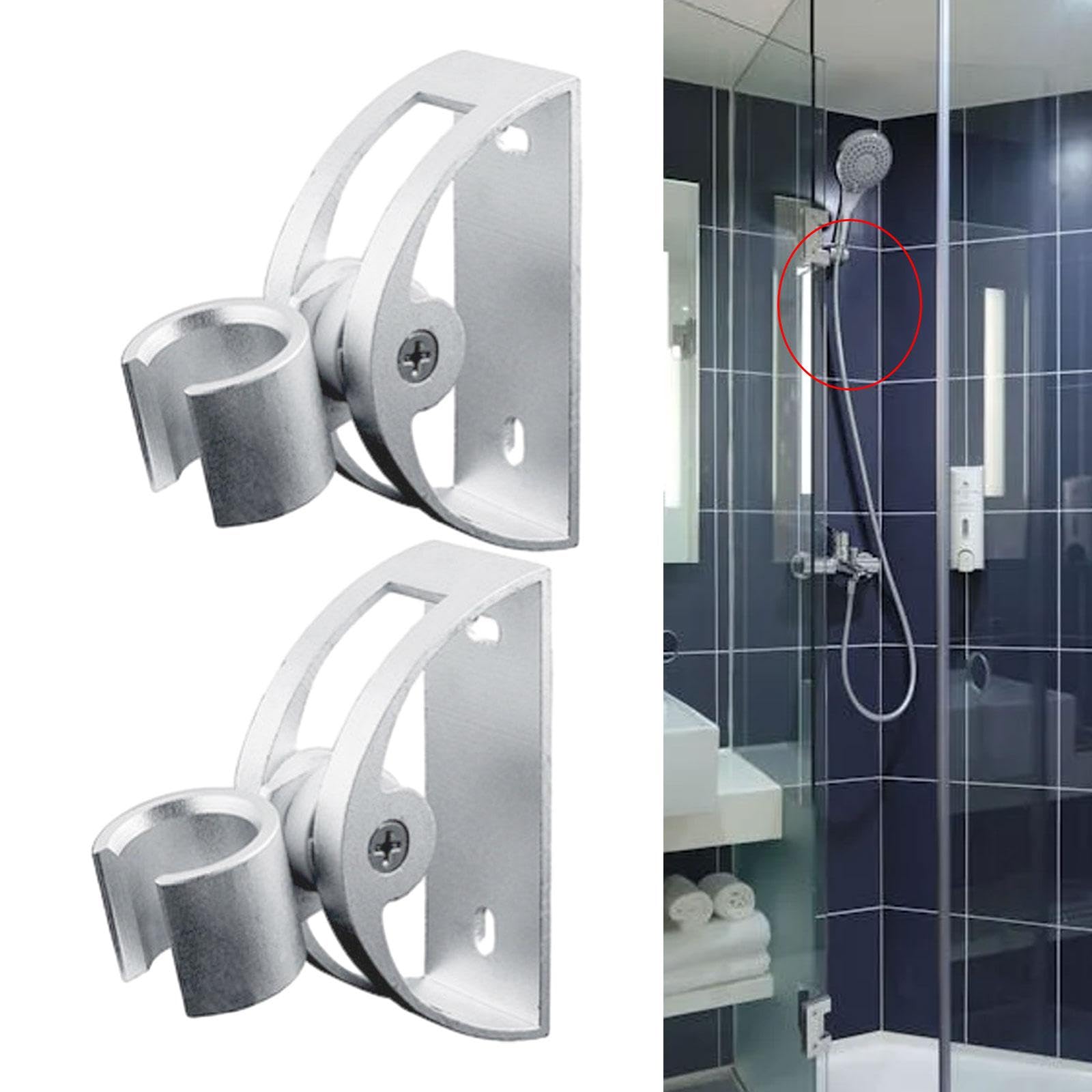 Soporte para Cabezal de Ducha para Baños Domésticos, 6 piezas