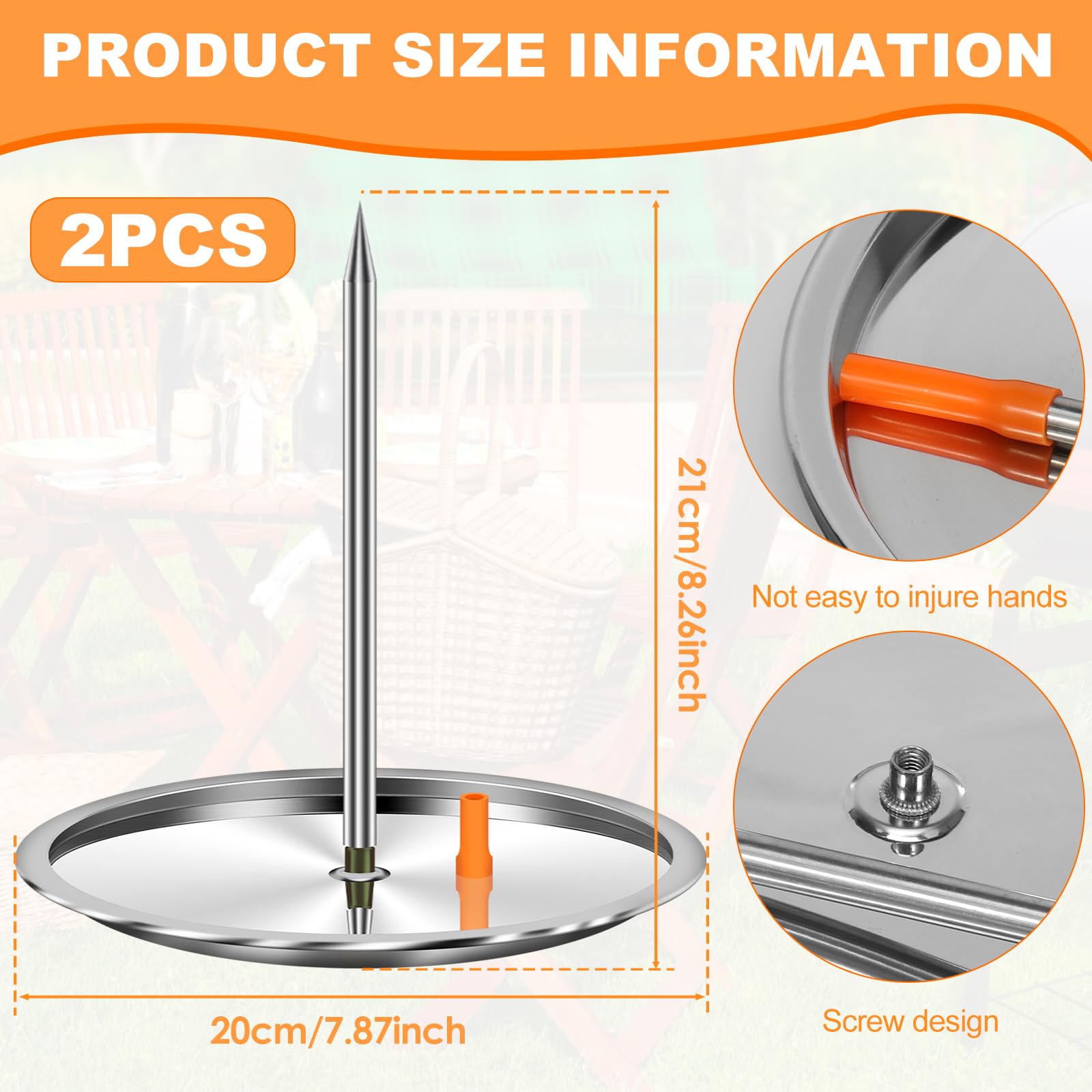 Onlyfire Supporto verticale per spiedini da 22.8cm e 29.2cm,Adatto per bistecca, pesce intero, pollo intero, salsiccia, ecc