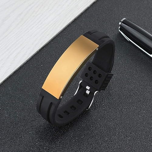 Miniatura 5 de Pulseras de alerta médica personalizadas para mujeres y hombres, pulseras médicas ajustables de silicona, pulseras médicas personalizadas