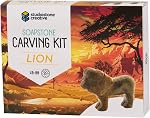 Lion Studiostone Creative Soapstone Sculpture Dégustation DIY Trousse d'art et d'artisanat pour enfants adultes