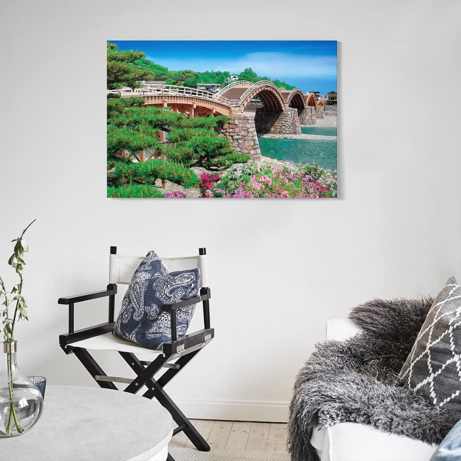 Amazon.co.jp: アートパネル 装飾画 錦帯橋-山口 アートフレーム