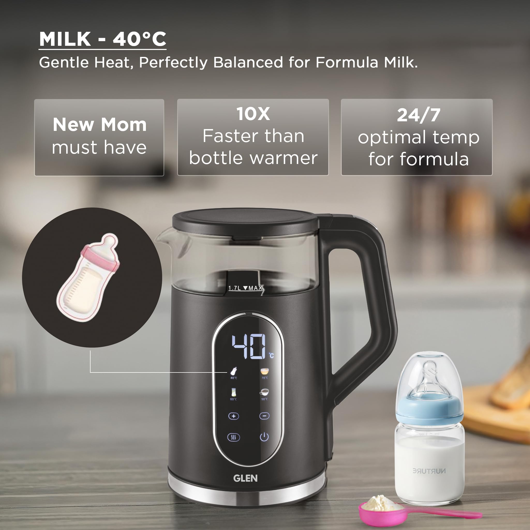 Glen Electric Kettle - Digital Touch Control -3
