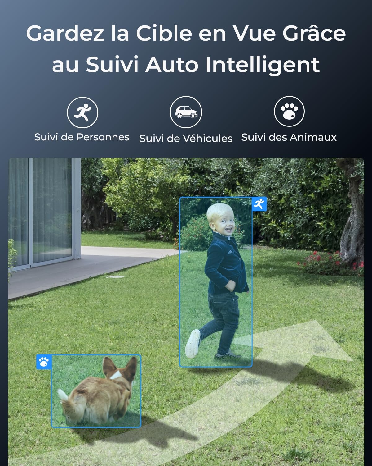Reolink 4K Wi-FI, 4 caméras WiFi extérieures, Détection Intelligente