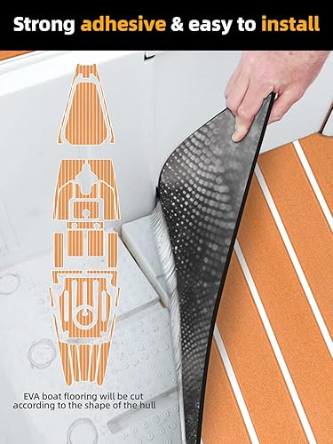 Vista 24 de FOCEAN Suelo de lancha de espuma EVA, cubierta de lancha, teca sintética, para suelo marino, para lancha motora, caravana, yate, kayak, tabla