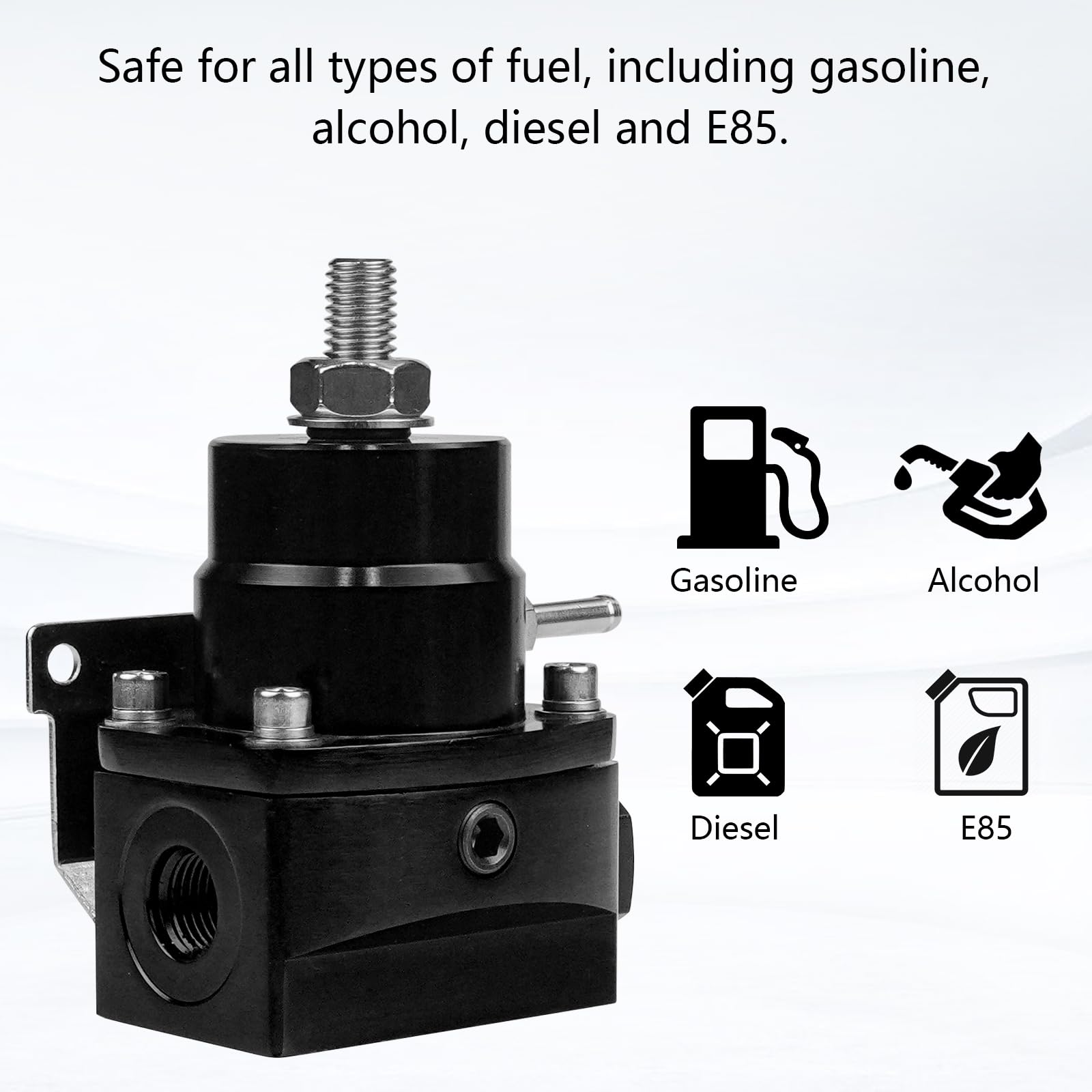 Regulador De Gasolina PQY Fuel Pressure Regulator With Gauge - AN6 Feed ...