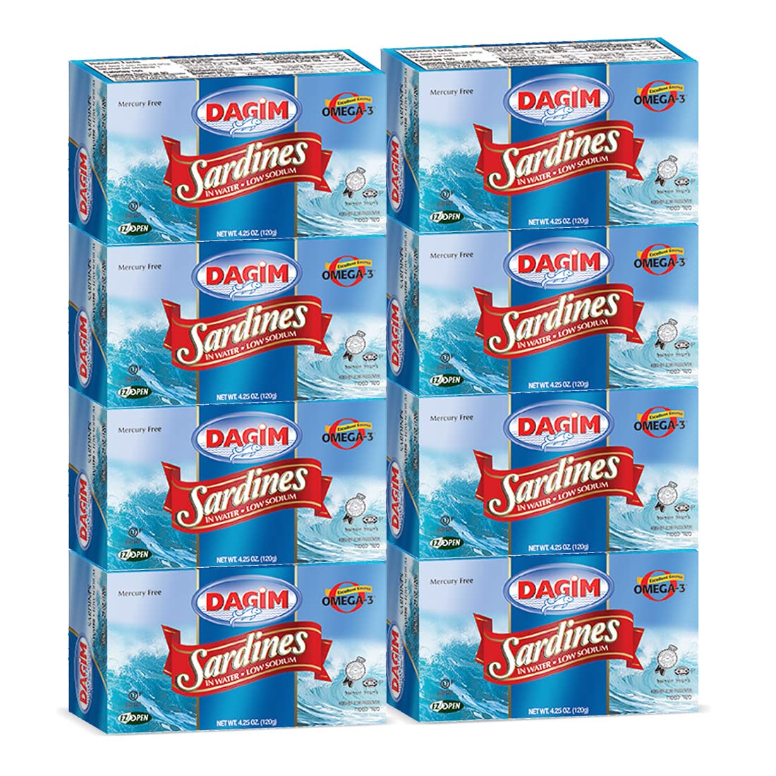 Dagim Sardines in Water Low Sodium Canned Sardine Fish