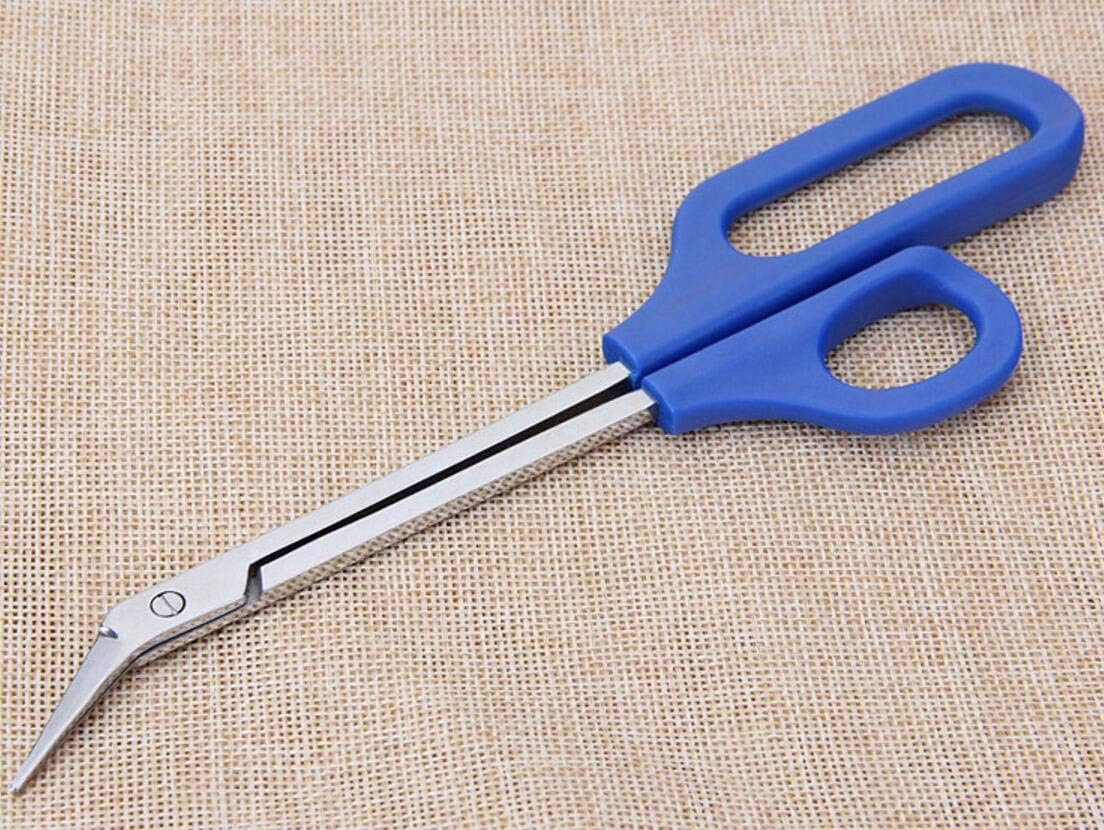 Long Handled Toenail Thick Nails Clippers Bandage Scissors (Blue