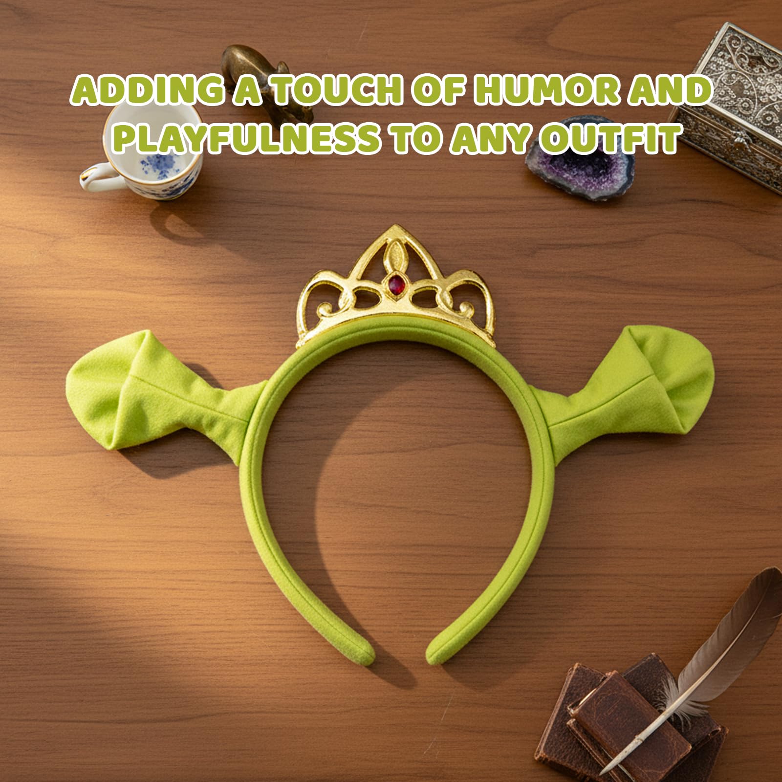 QyueQyat Shrek Costume Crown, Character Headpiece for Cosplay Events Themed Parties and Halloween Celebrations - Image 4