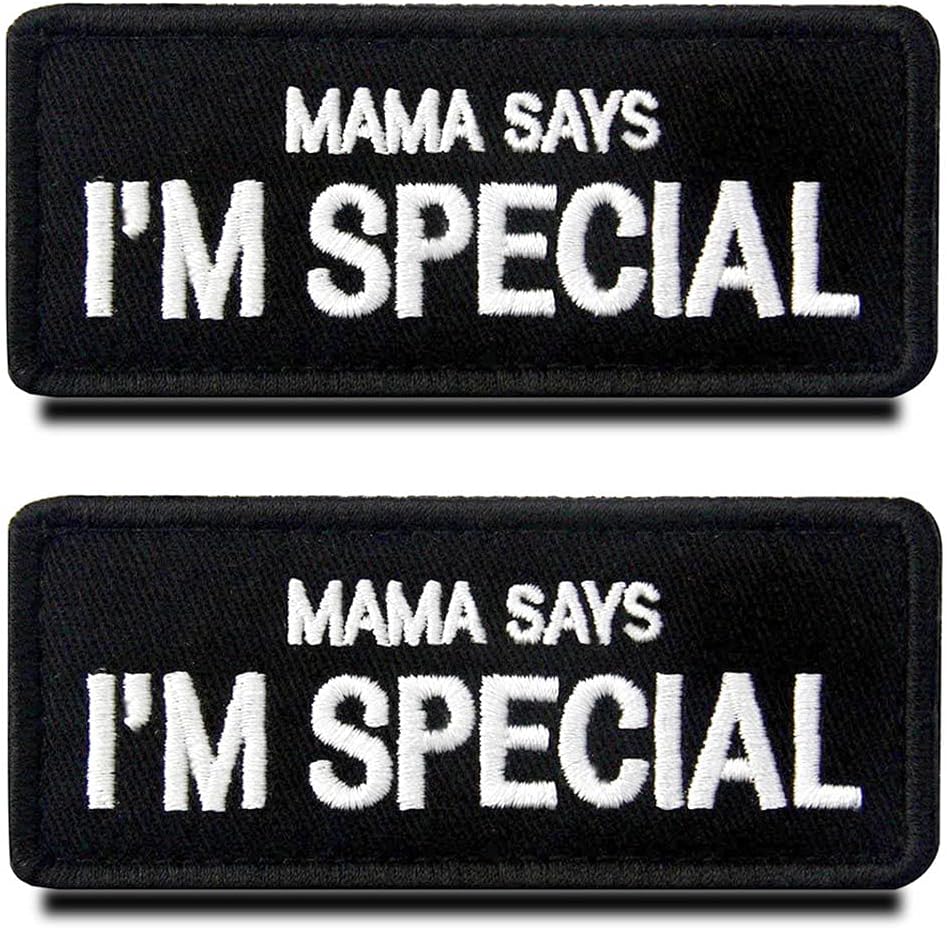 Zcketo2 Pack Funny Mama Says I'm Special Tactical Hook and Loop Dog Patch (Special)