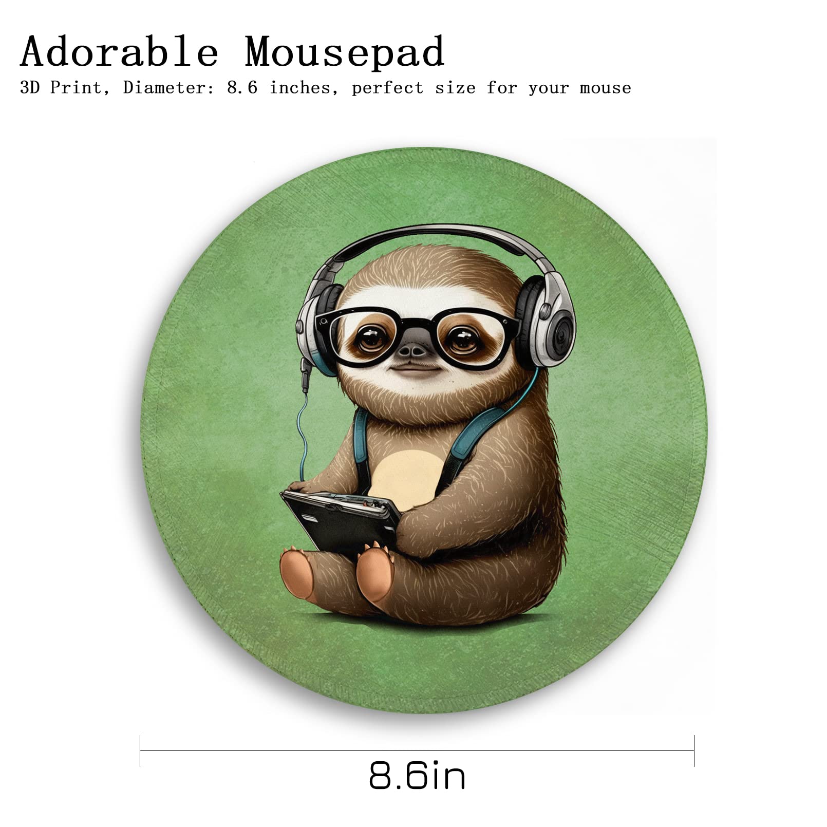 Cute Sloth Mouse Pad - Desk Accessory -4