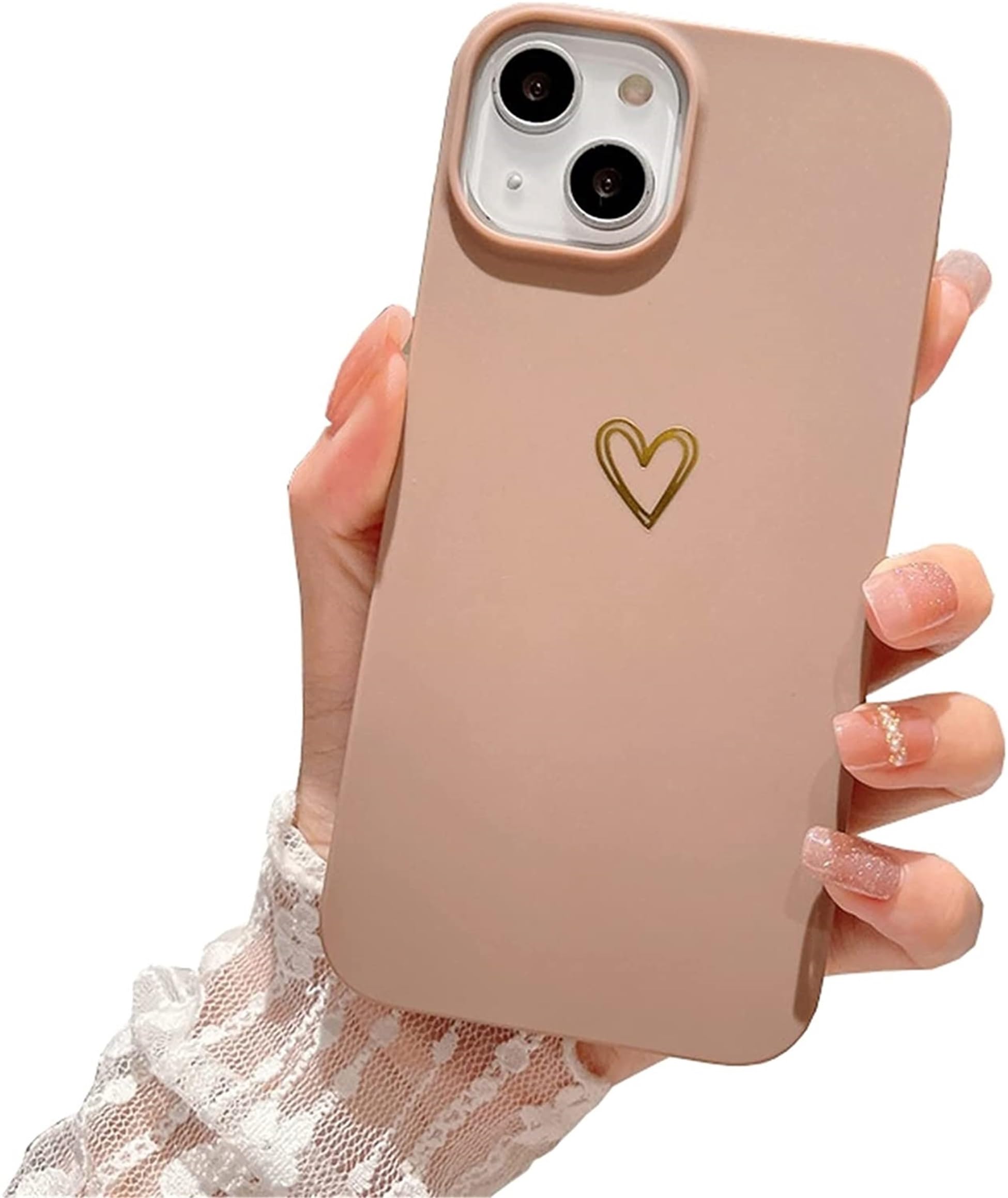Einaily Hülle für iPhone 16 Case Crystal Clear Handyhülle Mode Chic Muster Ultra Dünn TPU Silikon Herz Bumper Stoßfest Kratzfest Schutzhülle für iPhone 16 Slim Case Cover