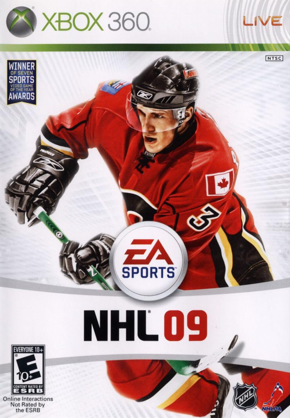 NHL 09 Xbox 360 game box art