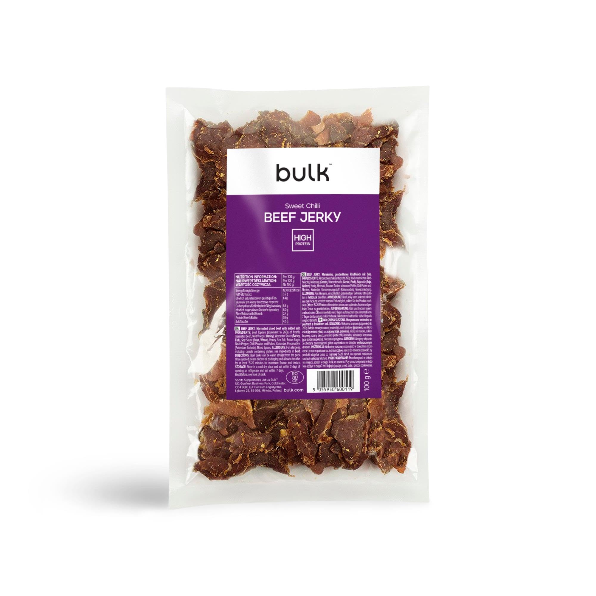Bulk Jerky de Boeuf, Protéines, Epica, 100 g