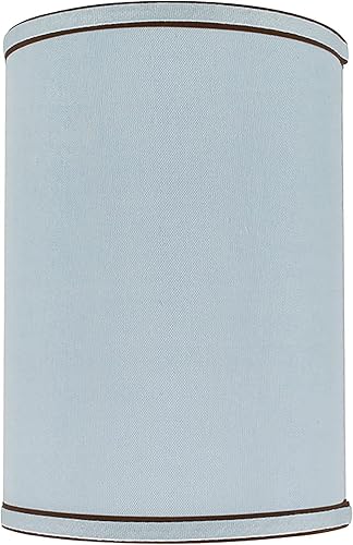 Miniatura 2 de Aspen Creative 31019A - Pantalla de lámpara de construcción de araña con forma de tambor de tapa dura de transición (cilindro) en azul claro, 8