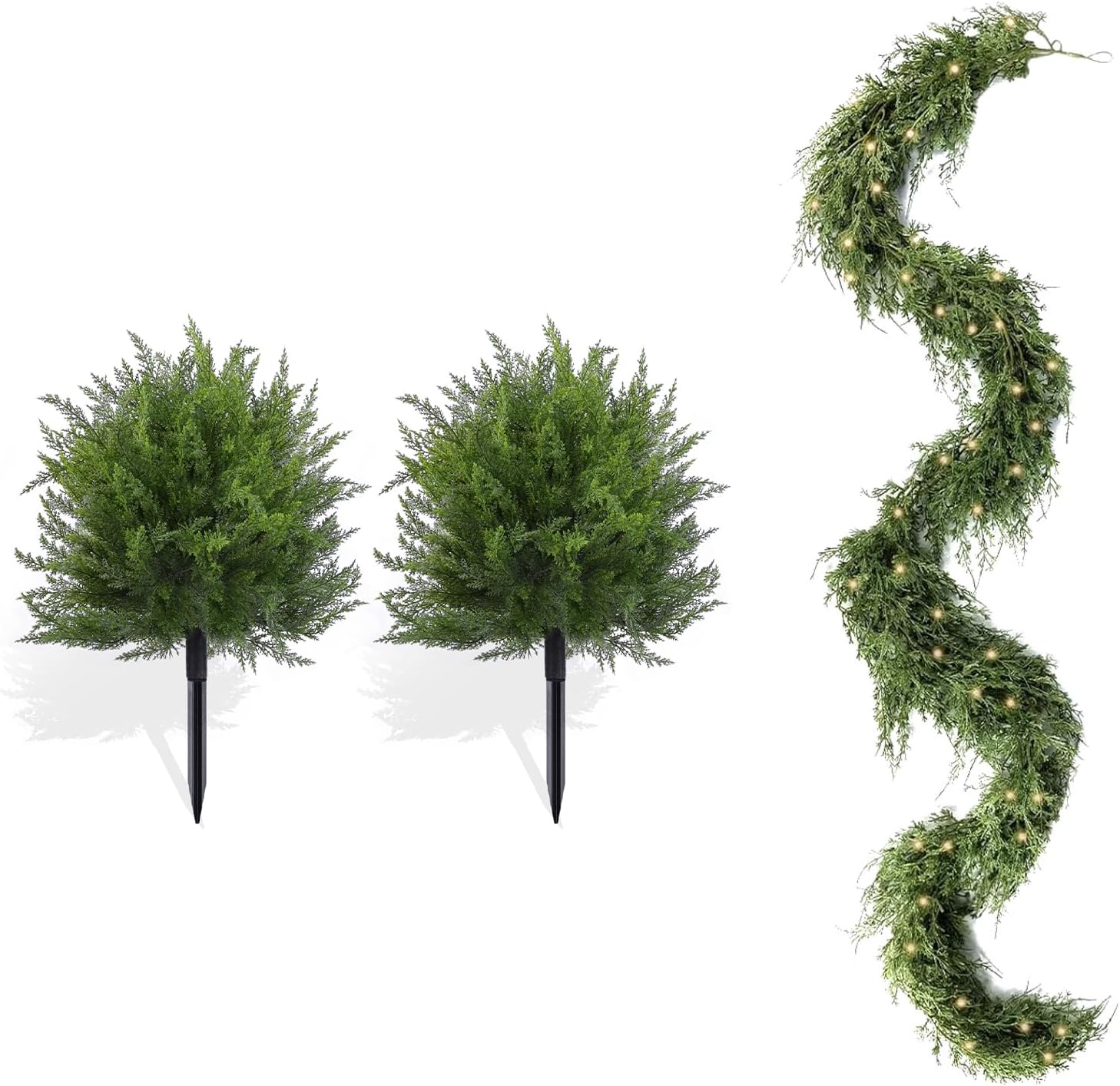 Artificial Crpress Topiary-2 Pack New & 1pclpy180cm-L New