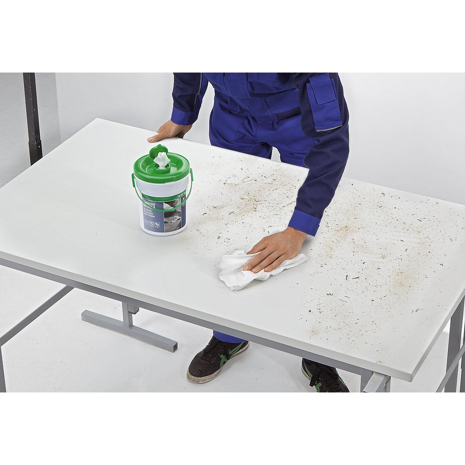 Tork Prem.Wet cleaning wipes, 1-plywhite,16mx27cm,case 4 buckets/58 sheets