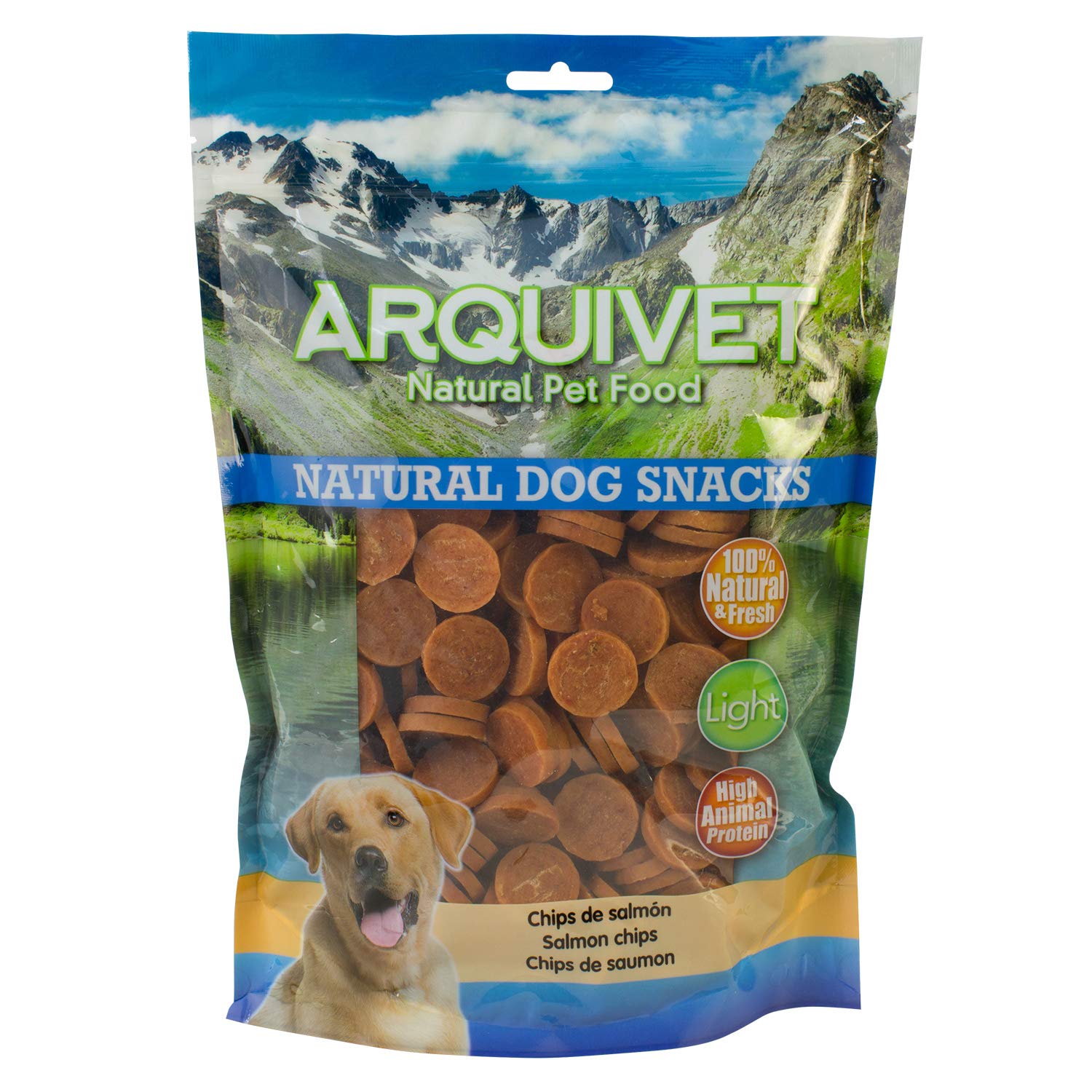 ARQUIVET Chips de saumon 1 Kg - 100% de collations naturelles pour chiens - chuches, prix, bonbons, récompenses canines