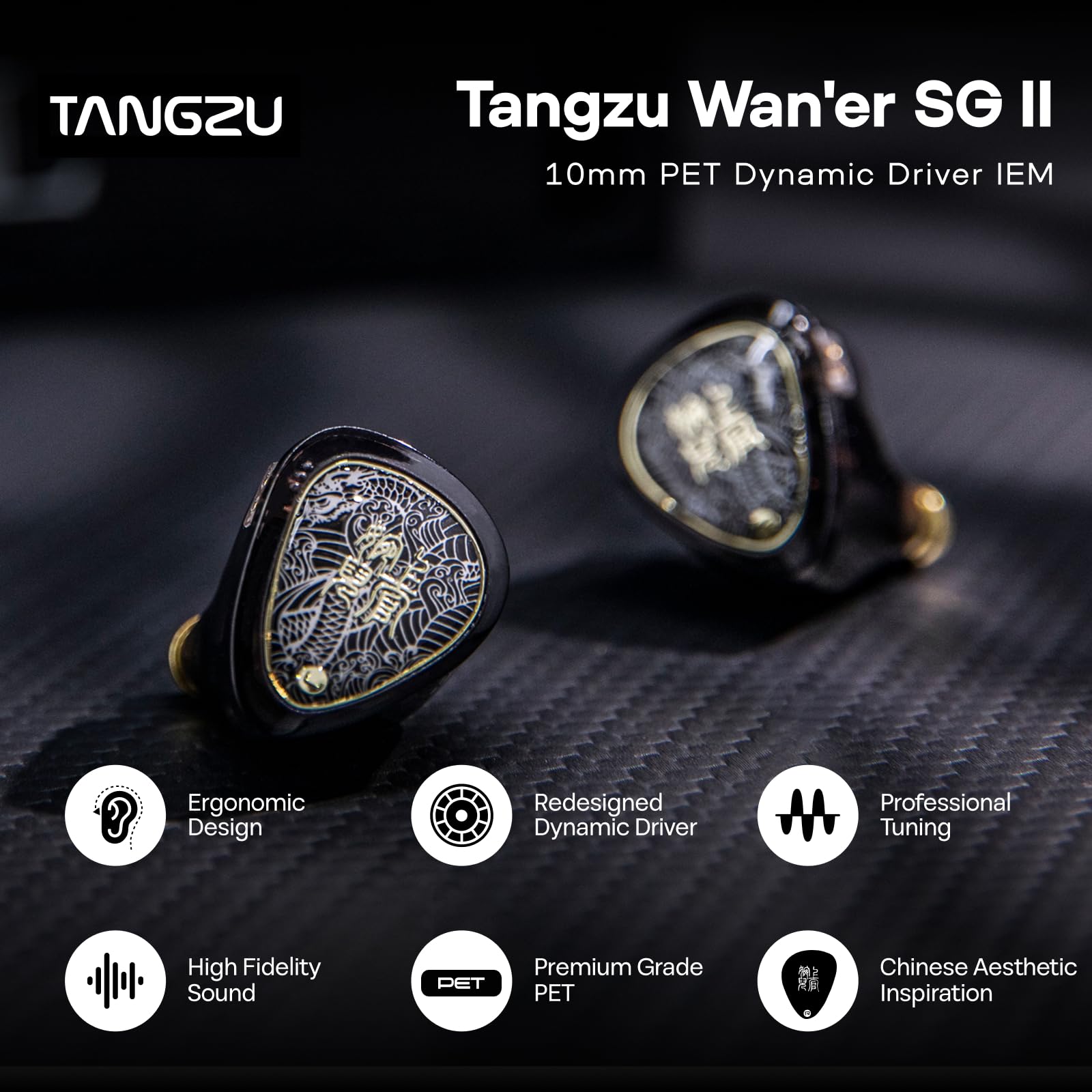 Amazon.co.jp: Linsoul TANGZU Wan'er S.G II インイヤーモニター HiFi