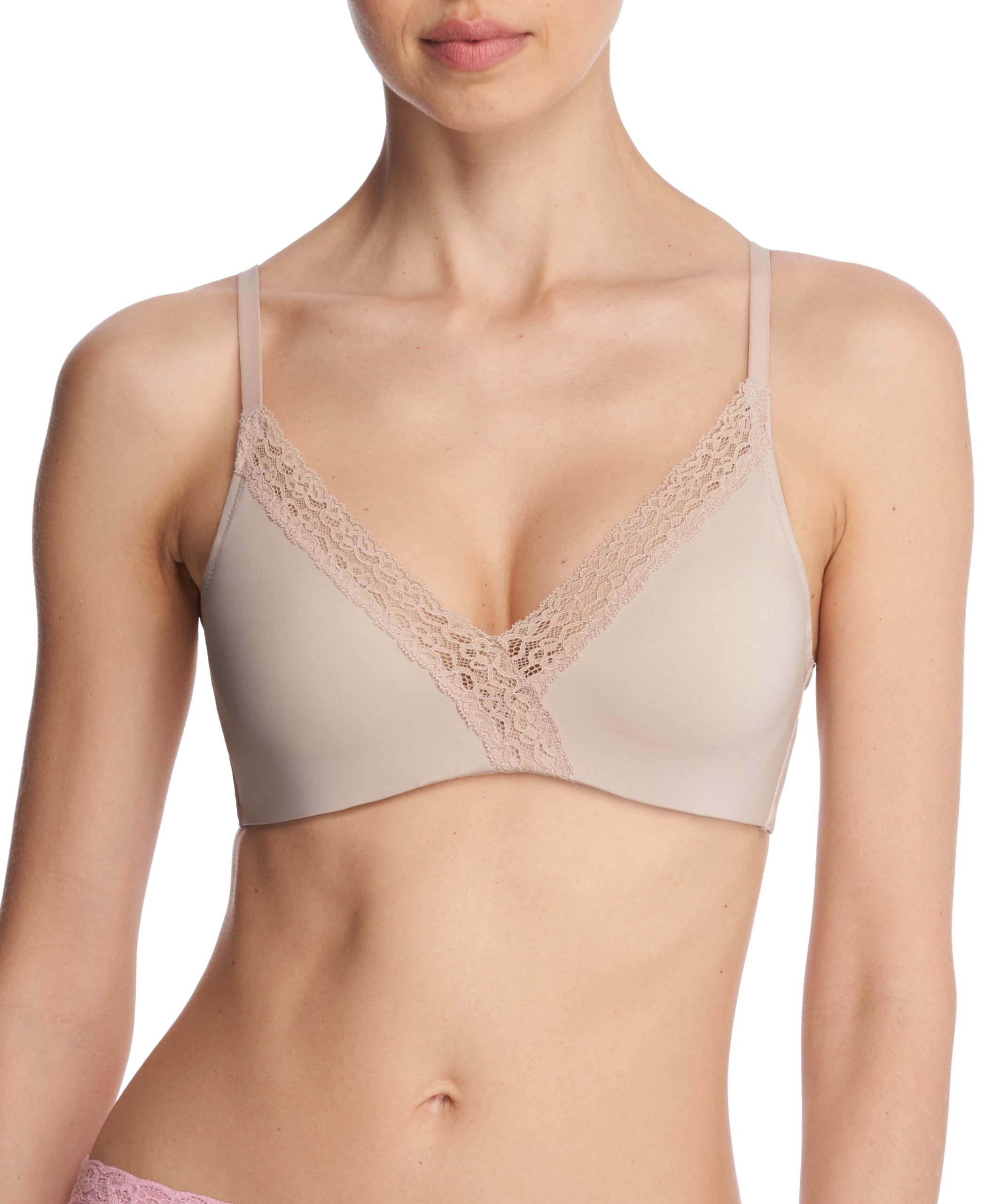 Natori Womens Simply Lace Contour Plunge Underwire