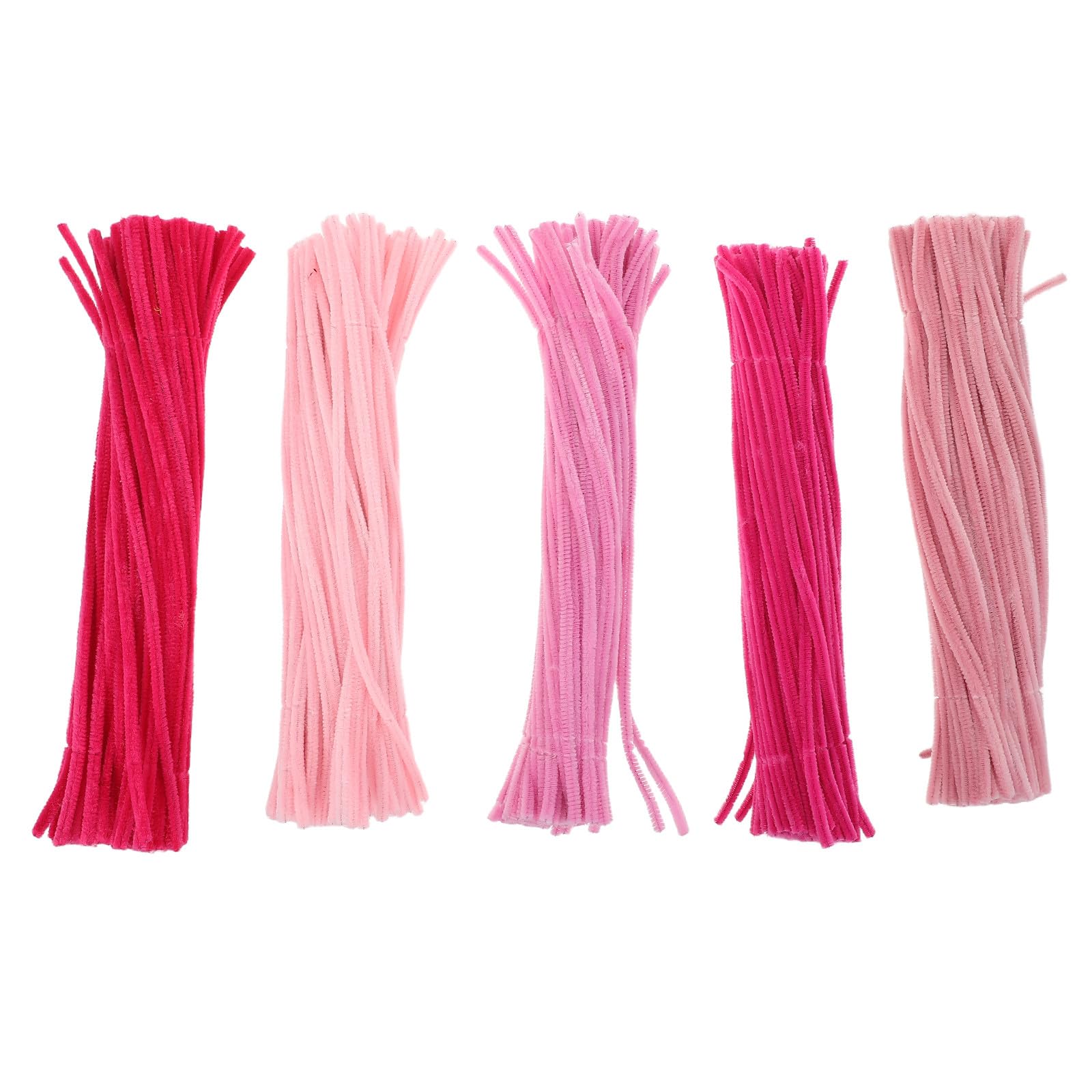 Toddmomy 500 scovolini rosa soffici, steli in ciniglia flessibili e morbidi | Kit fai da te per la creazione di fiori, bastoncini morbidi da 30 cm per Halloween, Natale e altre festività.