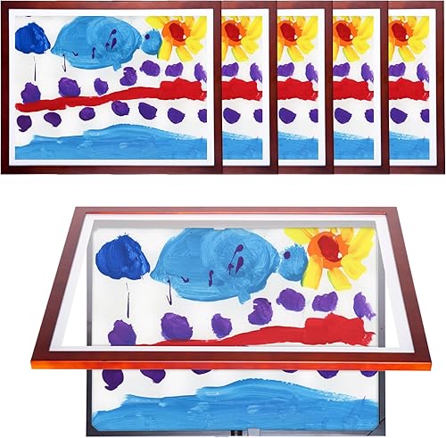 Li'l Davinci Armario de arte, almacena hasta 50 piezas de arte de 18 x 24 pulgadas, dimensiones exteriores del marco de madera de 20.88 x 26.88