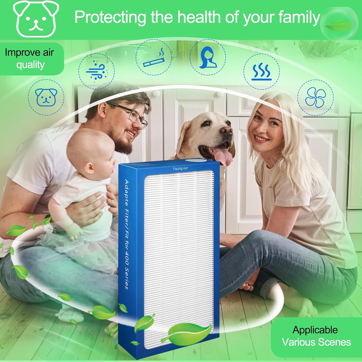 2Pack Upgraded Classic 400 Series Replacement Filter Compatible with blueair 400 replacement filter blueair 480i, 402, 403, 405, 410, 450E, 455EB,comfortable living environment - Image 2