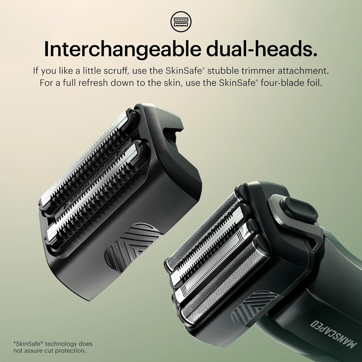 MANSCAPED® The Chairman™ PRO & The Lawn Mower® 5.0 Ultra - Men's Face Shaver with Two SkinSafe® Blades, Four-Blade Foil & Stubble Trimmer & Dual-Head Groin & Body Hair Trimmer with Toiletry Bag