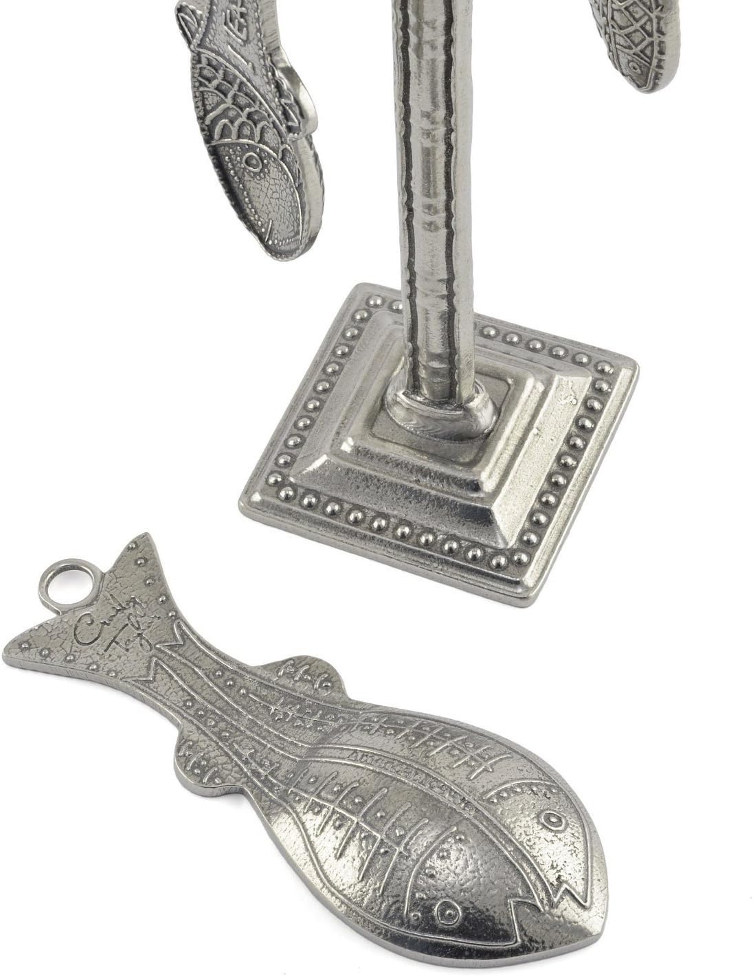Crosby & Taylor Fish Pewter Measuring Spoons with Pewter Display Post