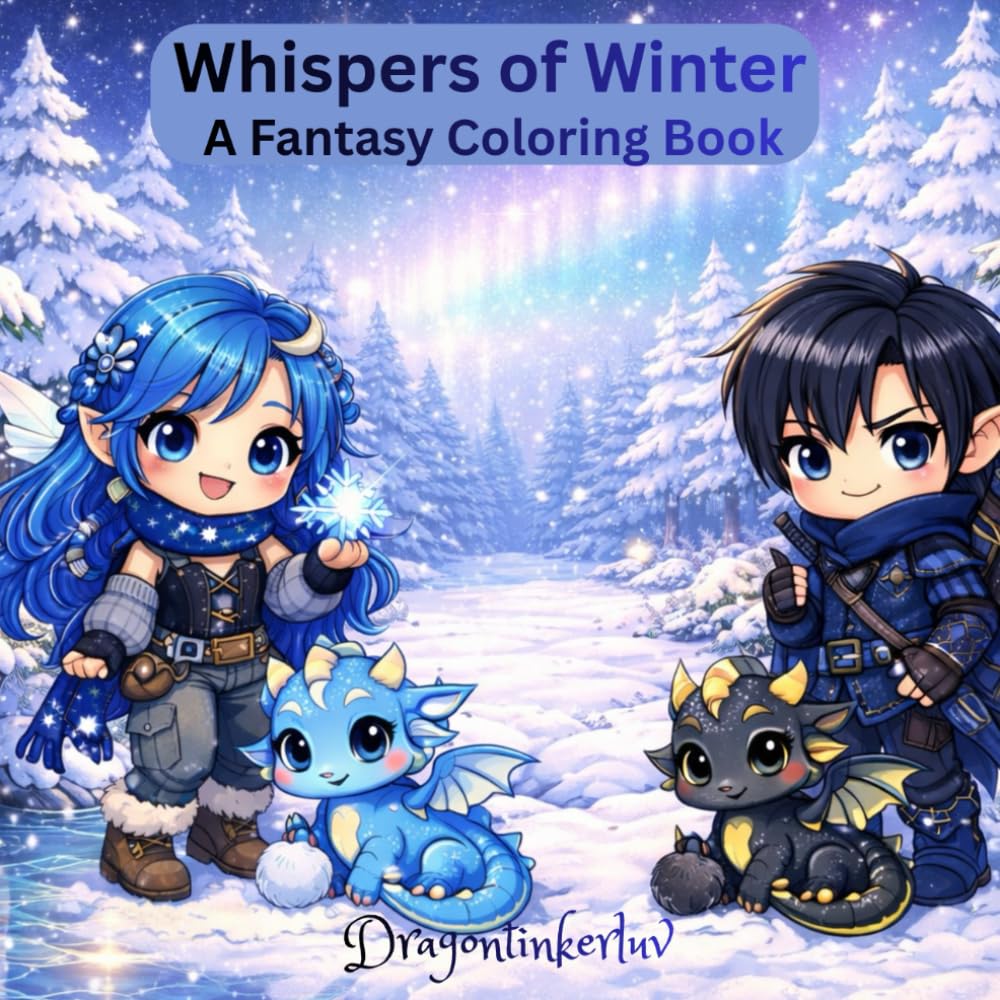 Whispers of Winter: A Fantasy Coloring Book