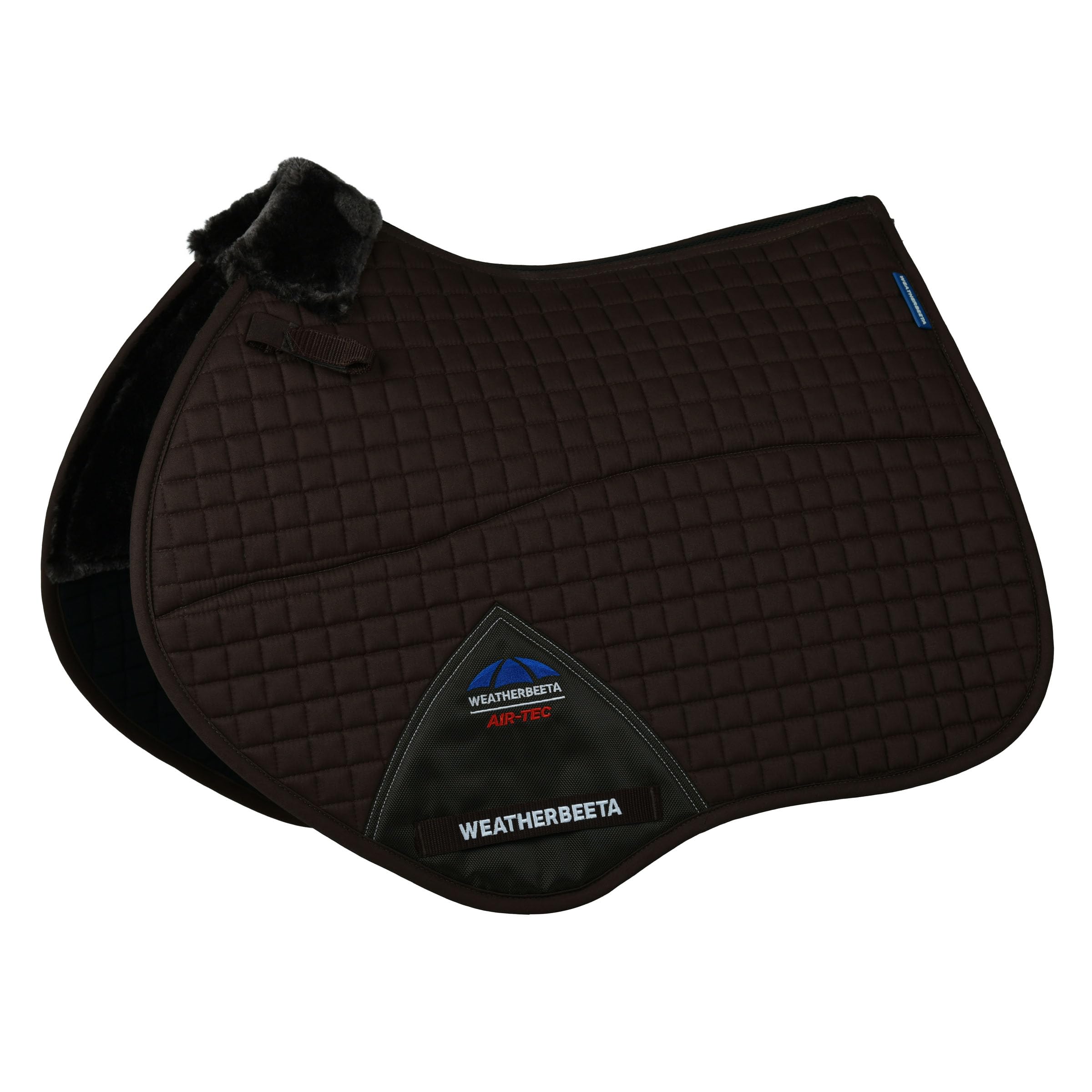 WeatherBeeta Prime Air-Tec Comfy Fleece Jump Shaped Saddle Pad, Brown, Large
