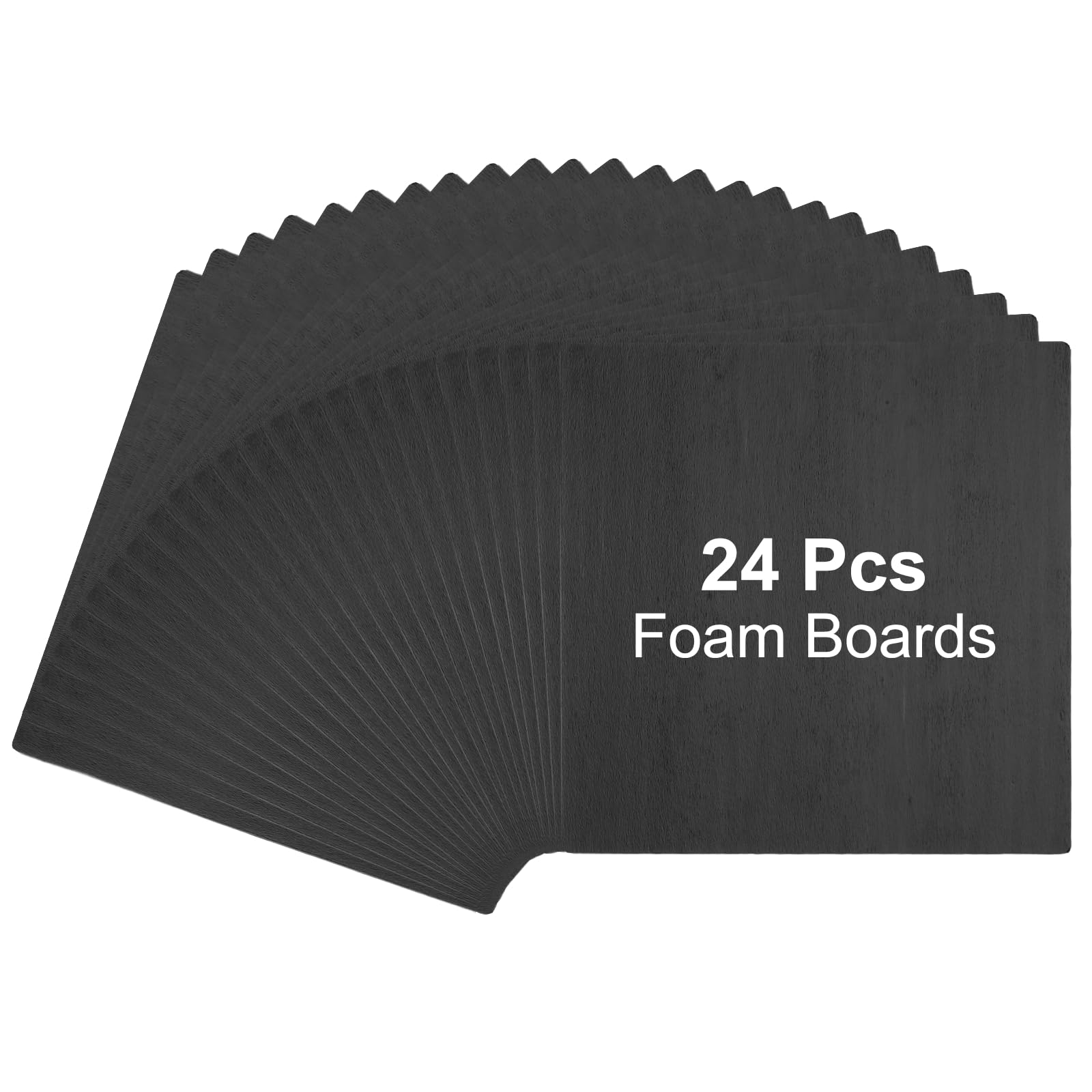 PATIKIL 24Pcs Pannelli In Schiuma, 30 x 30 x 3/16" (5mm) Spessore Pannello In Polistirene Foglio Doppia Faccia Per Montaggio Artigianato Dipinti Stampe Arte, Nero