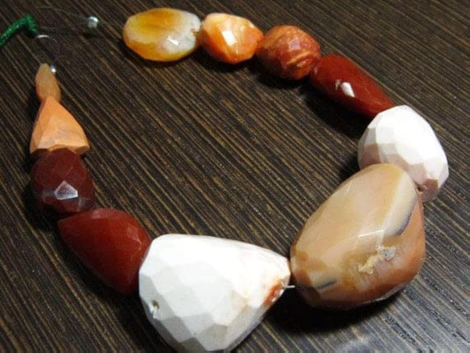 Opale de feu mexicaine en pépites de 12-25mm, fil de pierres naturelles de 198ct