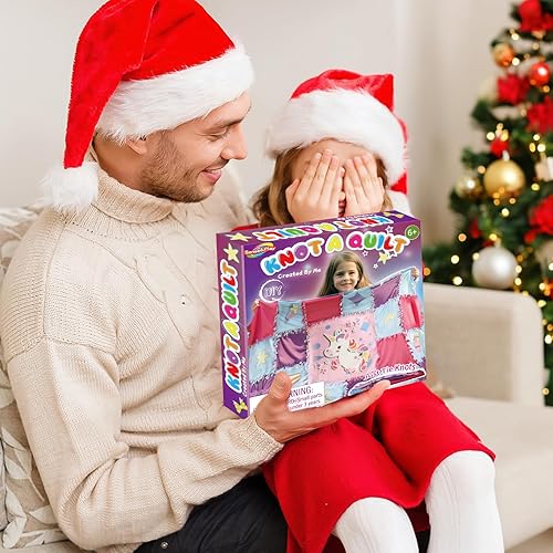 Miniatura 6 de Sense&Play Knot a Quilt - Actividad artística y artesanal kit de manta de forro polar para hacer tu propia manta sin coser de 61 x 41 pulgadas, es