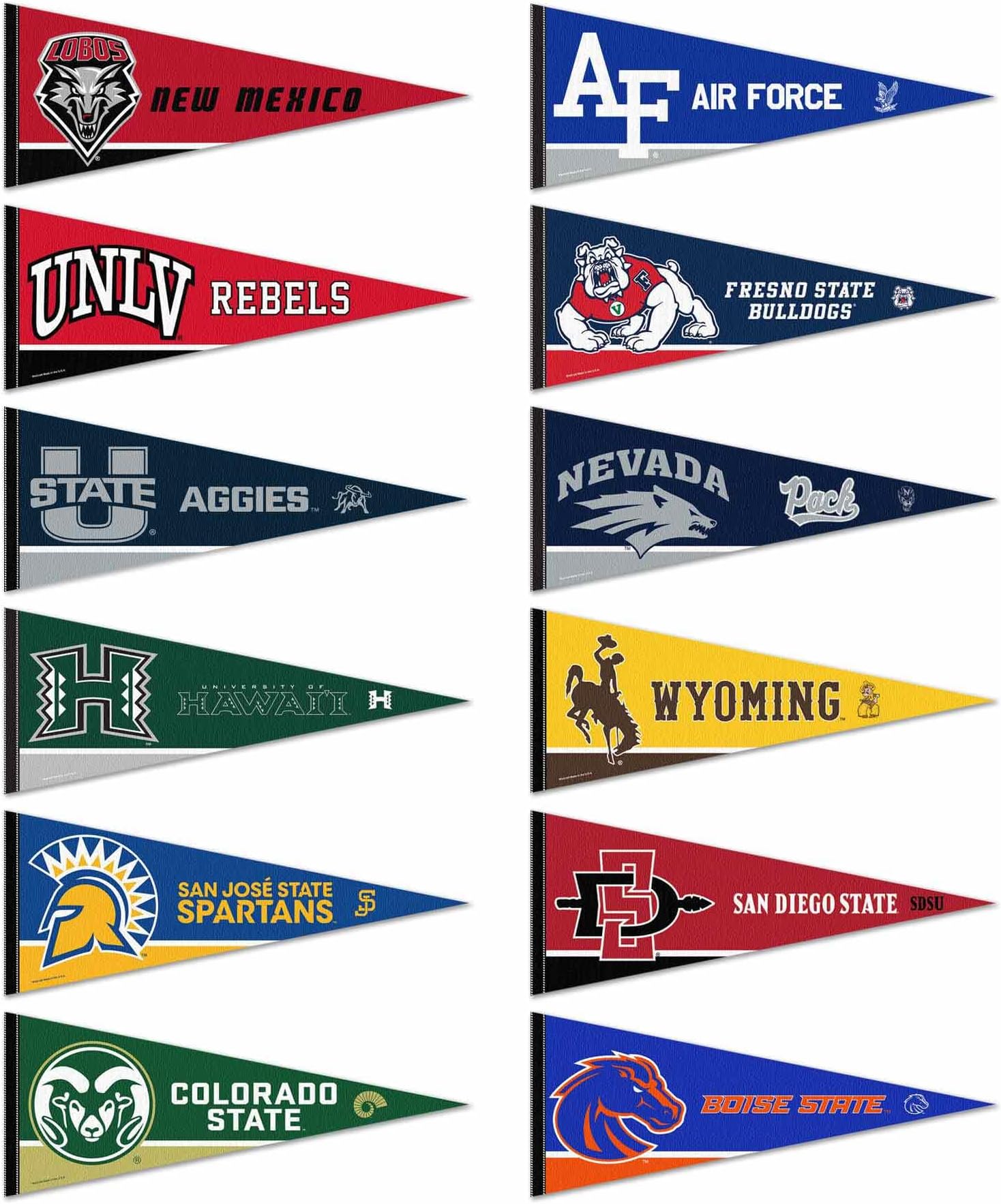 Mountain West Conference College Pennant Set