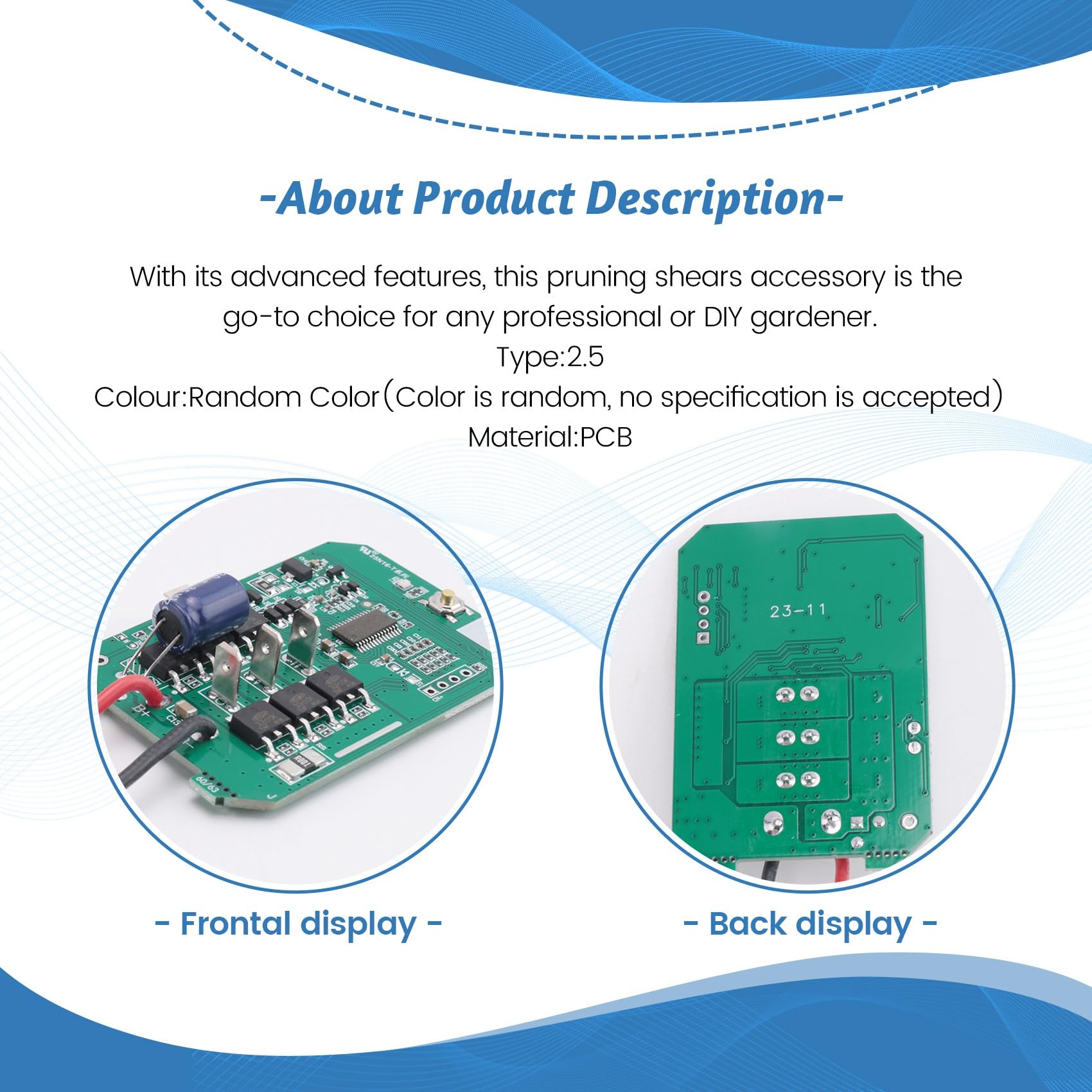 21V 2.5 Tijeras Eléctricas Panel de Control Controlador de Tijeras de Podar Accesorios de Tijeras de Podar Piezas de Herramientas de Accionamiento de Motor