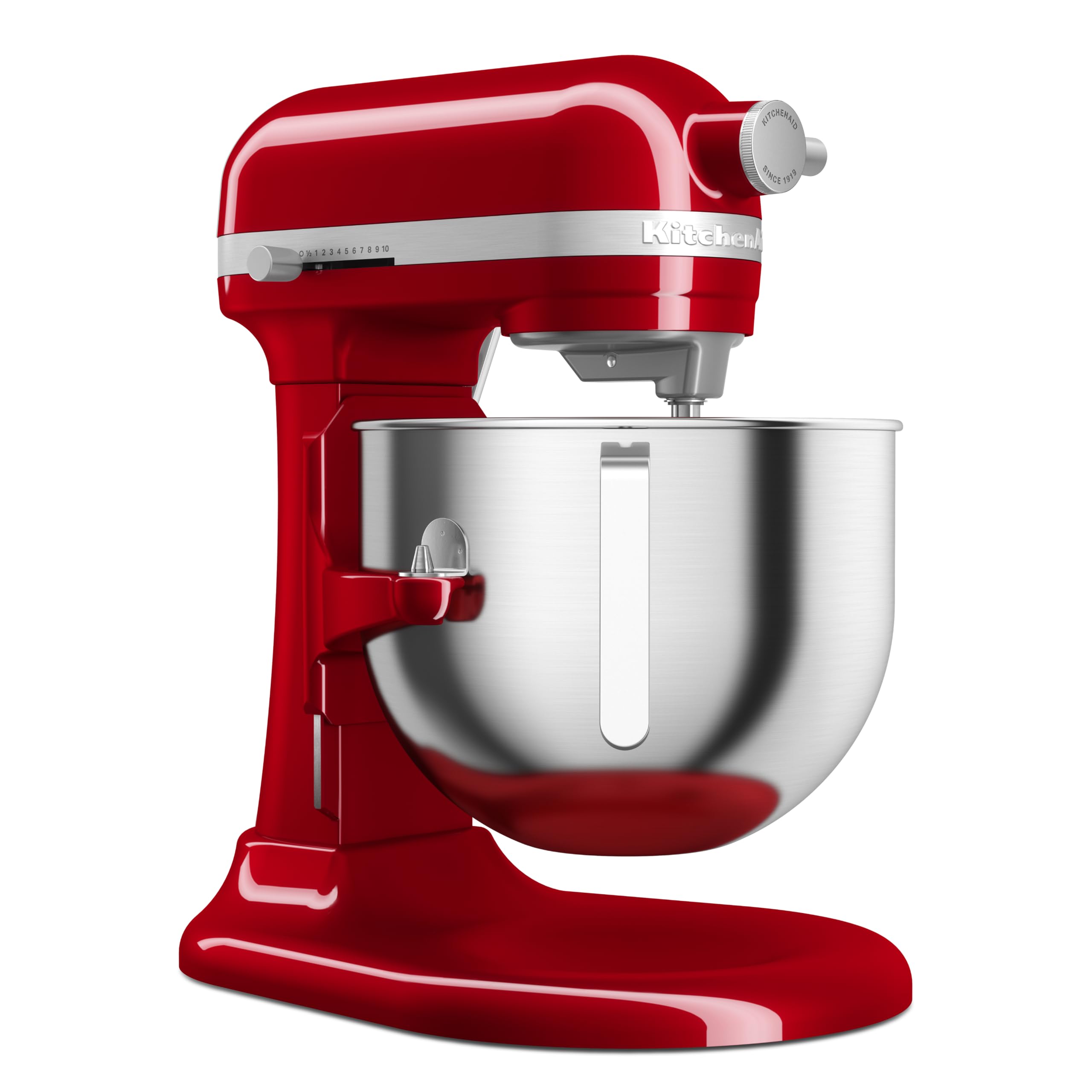 KitchenAid Batidora Amasadora Heavy Duty 6.6L, Engranajes Todo Metal, 11 Velocidades, Arranque Suave, Corte por Sobrecalentamiento, Bol 3 Puntos, Rojo Empire