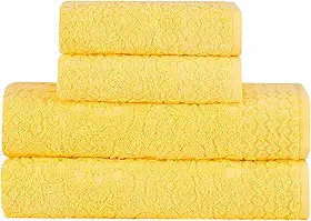Buddemeyer Jogo de Toalhas Dalia Extra Soft Banho Amarelo 4 peças